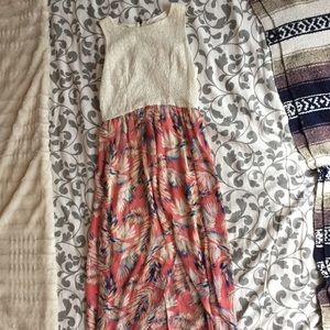 PINK FLORAL/LACE TARGET DRESS